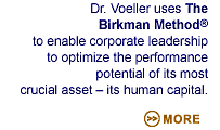 Dr. Voeller uses theBirkman Methodto enable corporate leadership to optimize the performance potential of its most crucial asset  its human capital